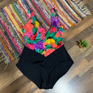 Vintage Catalina Floral One Piece Swimsuit